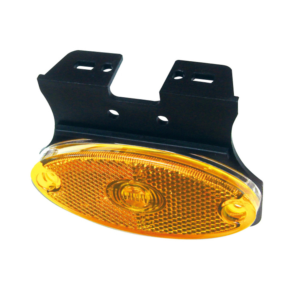 Feu de position LED 12-24 V orange ovale support flat cable topped blister