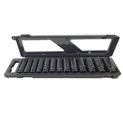 Coffret de 13 douilles à choc longues 1/2"