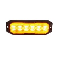 Feu flash LED avec bord LED orange/blanc 12-24V 12,9x4,1x1,4cm ECE R10-R65