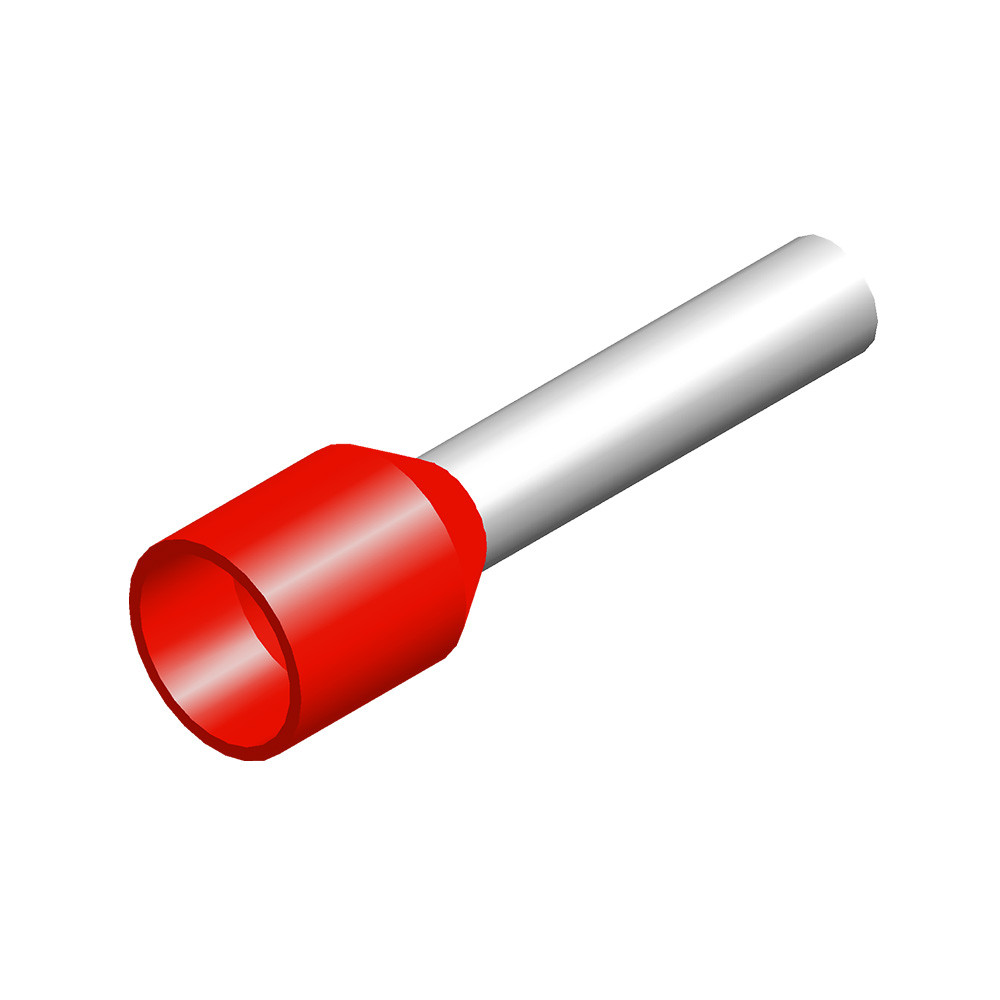 Cosse de câble - 1mm² -  isolée - rouge