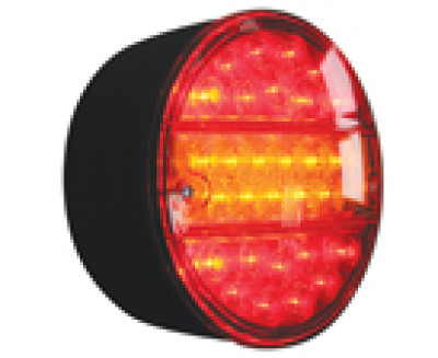Feu stop-arrière-clignotant - LED - rond - 12/24V