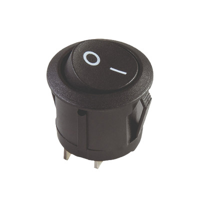 Interrupteur marche/arrêt - mini rond - 10 A - 12 V