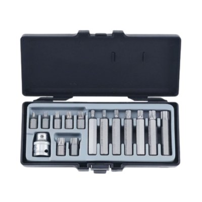Coffret d’embouts Torx T20–T55 30–75mm 15 pièces