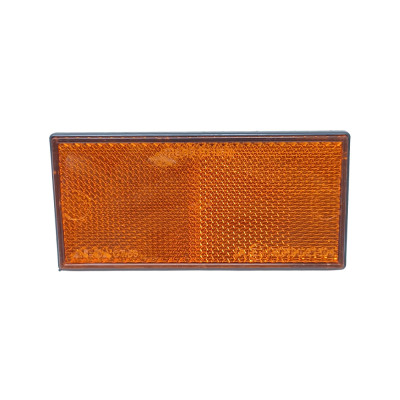 Catadioptre rectangulaire orange autocollant 106x50mm blister 2pcs