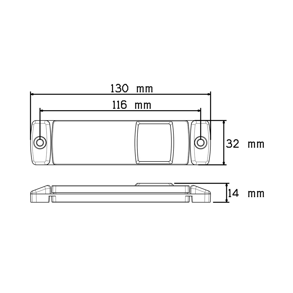 Feu de position LED 12-24 V blanc 500 mm câble PRS conn (blister)