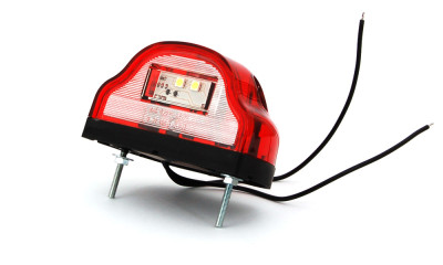 Feu arrière + eclairage de plaque - LED - 12/24V+0.5m cable 2x0.75 ylys