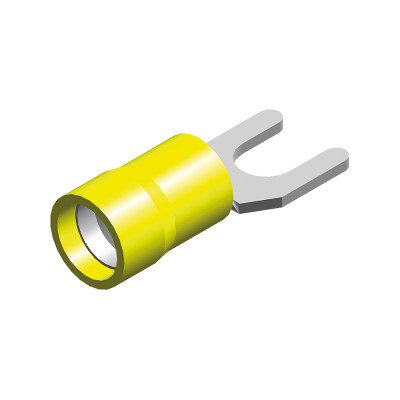 Souliers de câble - 5.3mm - fourchette - jaune