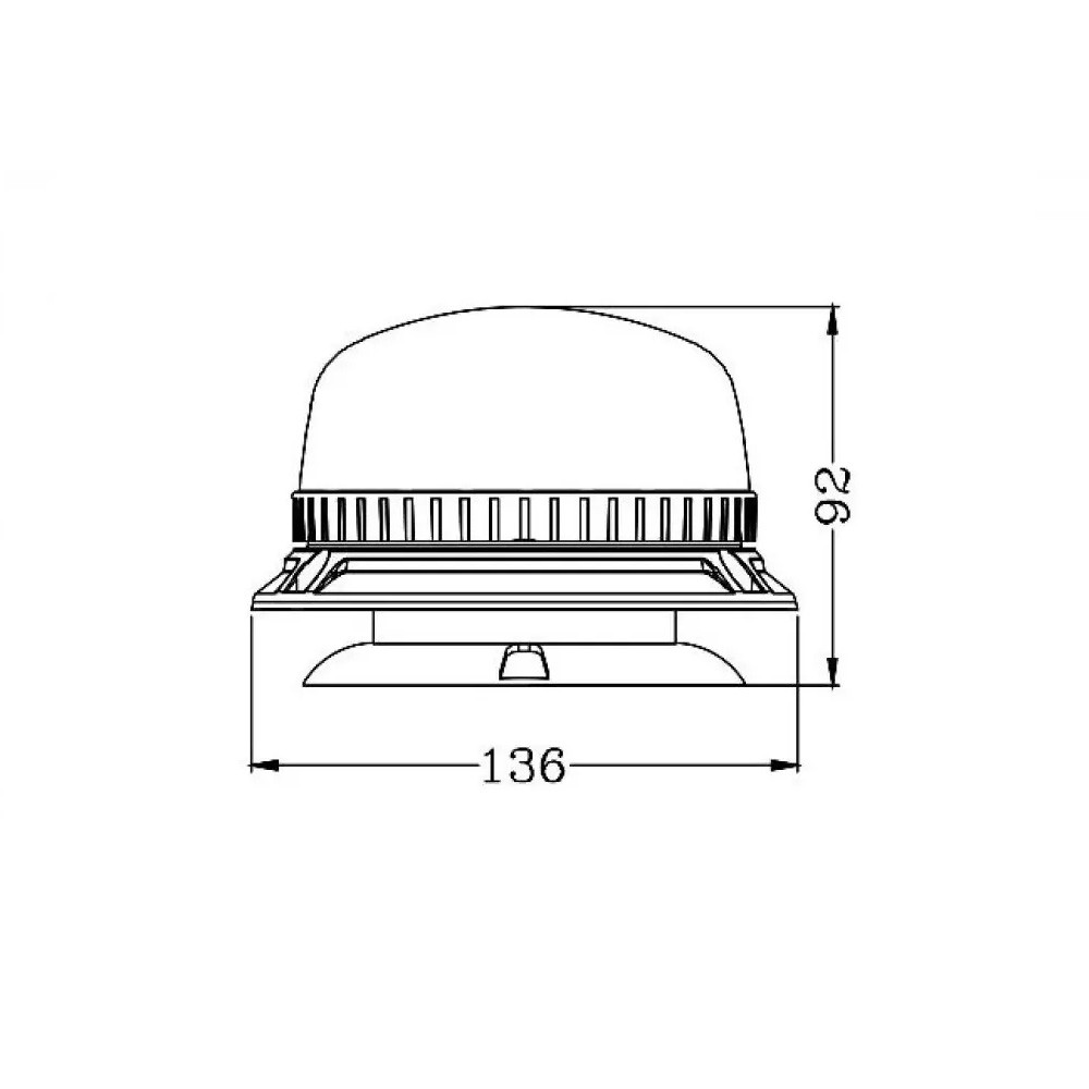 Gyrophare flash LED 12-24V orange magnétique