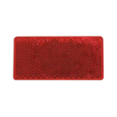 Réflecteur - 71x35mm - rouge/adhesif