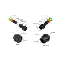 Boîtier de connecteur Deutsch HDP20 Plug 18 pôles (pour prises 1x8|3x12|14x16)