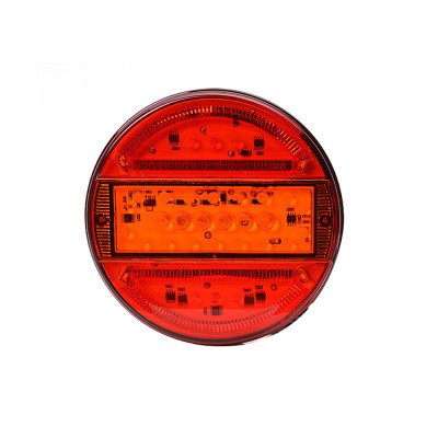 Feu arrière W95 LED 12-24V 3 fonctions ronde câble de 2m
