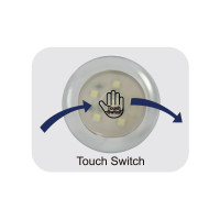 Lumière d'intérieur LED 120 lm 12-24 V rond 75 mm touch switch