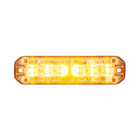 Lumière stroboscopique LED 10-30V low profile orange lentille claire