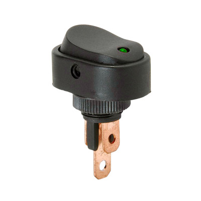 Interrupteur LED ovale vert 16A 12V