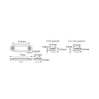 Feu de position LED 12-24V blanc clear lens 77mm x 23,3mm