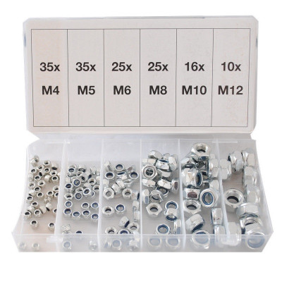 Assortiment d'écrous auto-verrouillage 146pcs