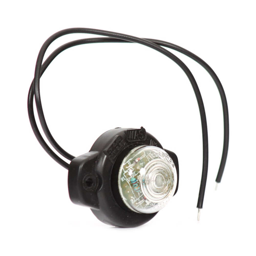 Feu de position LED blanc rond 12/24V