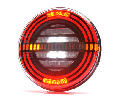Feu arrière hamburger W193DD LED 12-24V 5 fonctions Ø140mm câble 2m droite