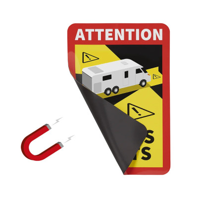 Sticker magnétique "Attention Angles Morts!" mobilehome