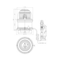 Lumière flash micro xenon 12-24V magnétique