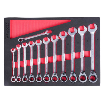 Jeu de clés à cliquet réversibles set 12 pièces