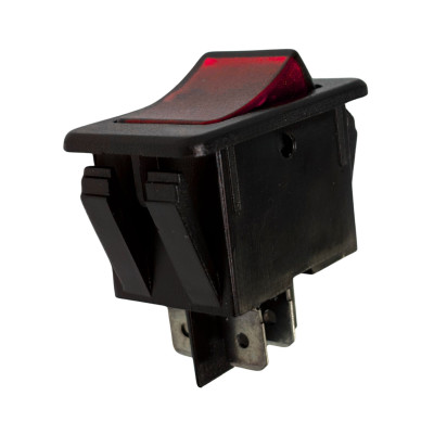 Interrupteur on - off 20A 12V rouge 20x34,5mm