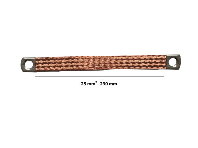 Câble de masse - 25mm² - 230mm - Ø12.5mm