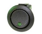 interrupteur mini rond led vert / blister