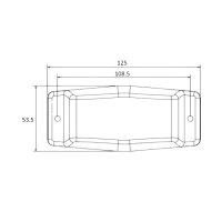 Feu latérale LED 10-30V 12,5x5,35x3,3cm lentille orange ECE E9