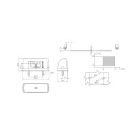 Éclairage de plaque W52 LED 12-24V câble de 1,8m