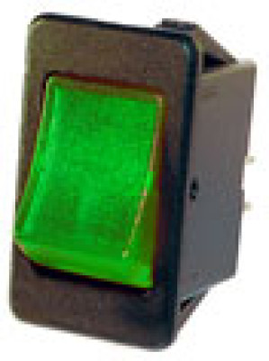 Interrupteur - on/off - 20a - 12V - vert - 20x34.5mm