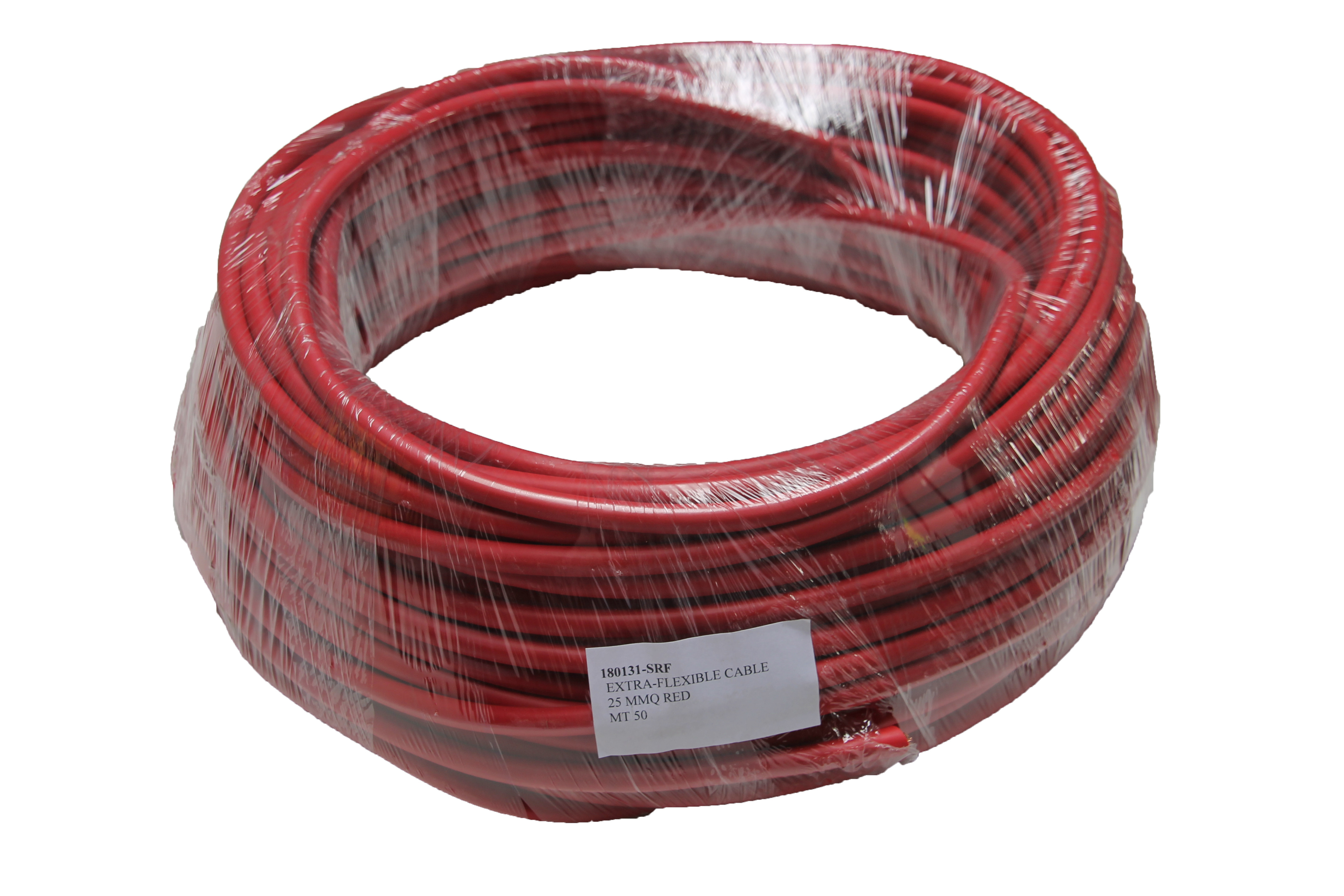 Fil câble démarrage - 25mm² - 50m - rouge - extra flexible