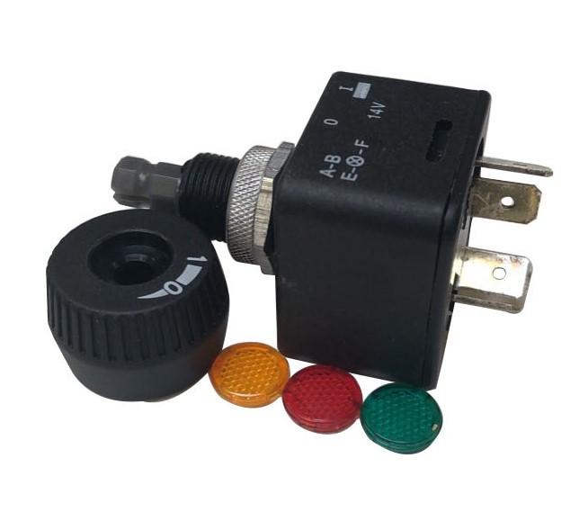 Interrupteur rotatif lumineux (0-1) - 12V