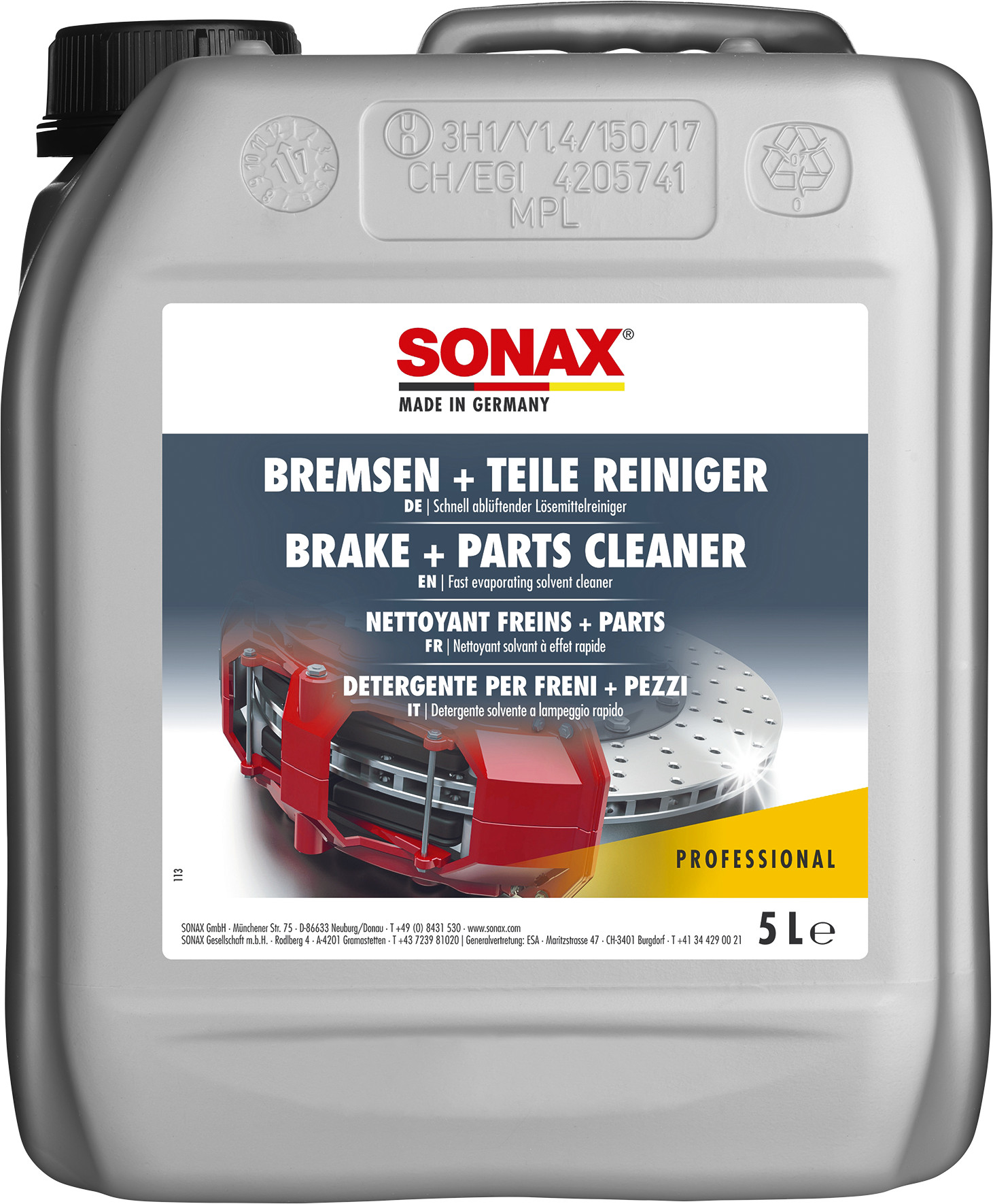 Nettoyant de freins Brake&PartsCleaner 5 l