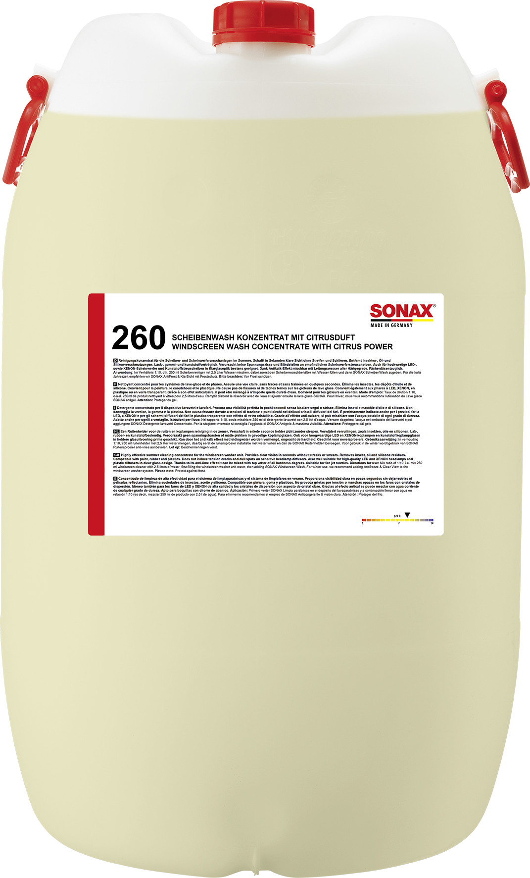 SONAX Windscreen Wash concentré1:10 citrus 60L