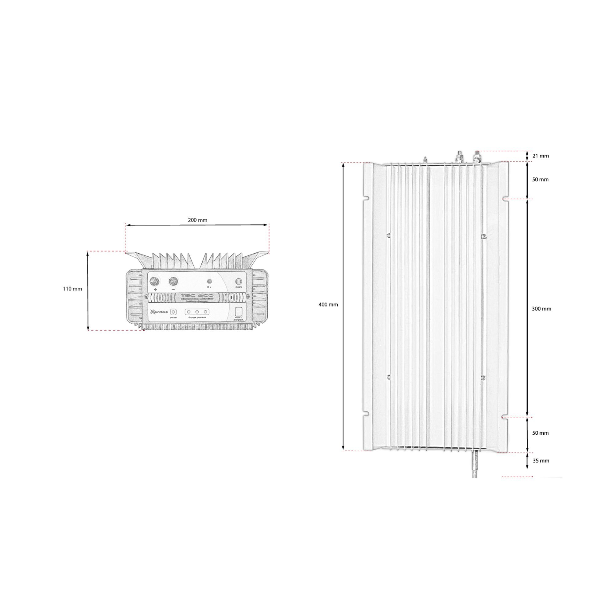 Chargeur TBC 600-serie AC-DC 230-24V 40A 40x20x11cm