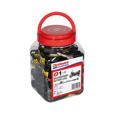 Câble de batterie résistant avec cosses 50cm M6-M8 7A max. (20 pcs)