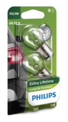 Philips P21/5W - 12V - 21/5W - BAY15d - Longlife EcoVision - blister 2 pc