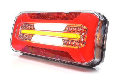 Feu arrière W185 LED 12-24V 6 fonctions câble 2m universel