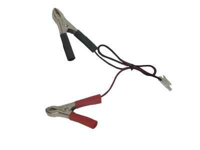 cable avec pinces rouge et noir