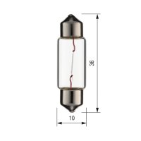 Ampoule de signalisation SV8,5 12V 5W 11x36 blister