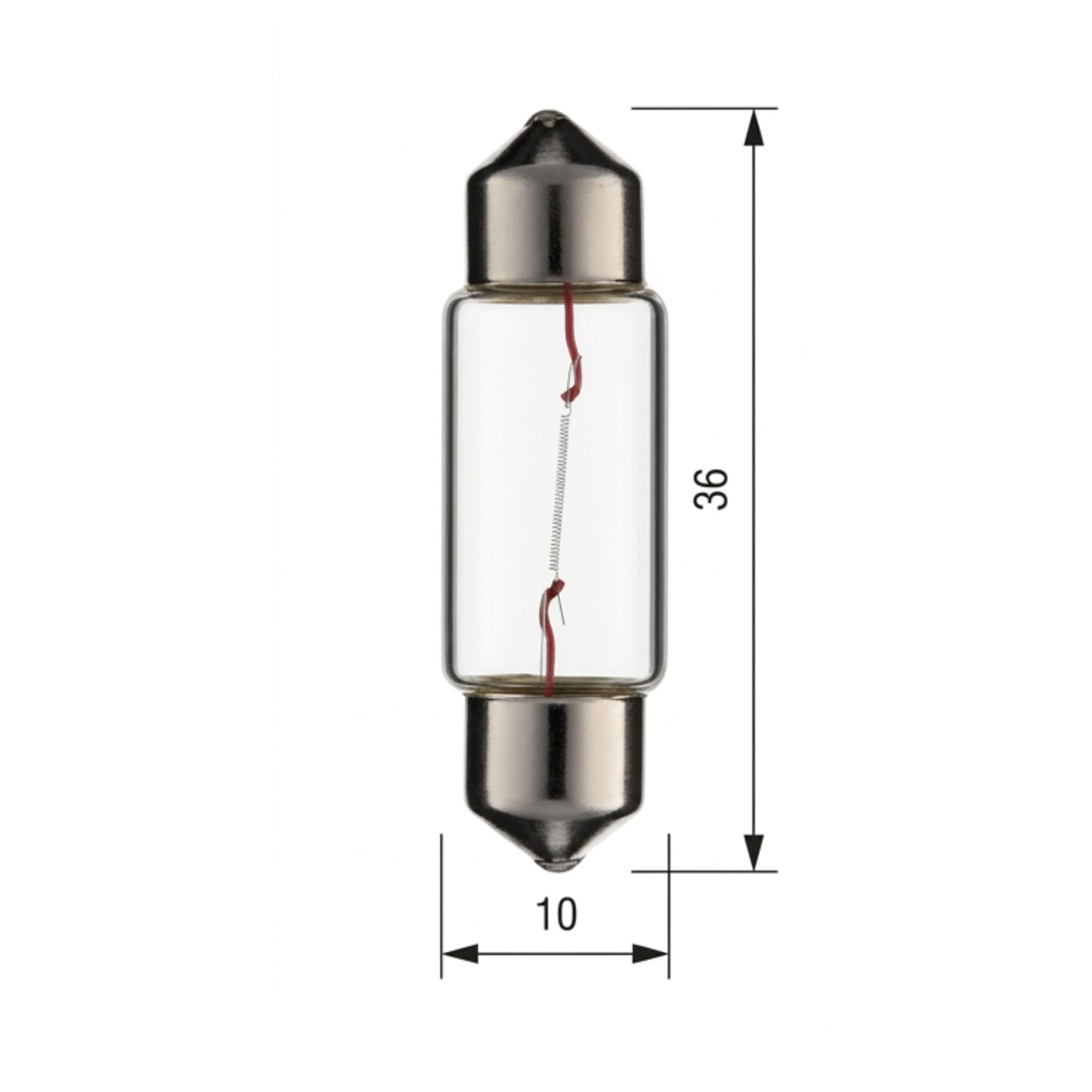 Ampoule de signalisation SV8,5 12V 5W 11x36 blister