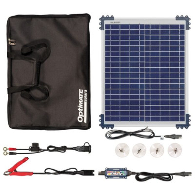 OPTIMATE SOLAR DUO CONTROLLER 5A MAX WITH 20W SOLAR PANEL TRAVEL KIT