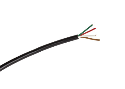 Câble - 4x0.75mm² - 50m - Blanc/vert/rouge/brun