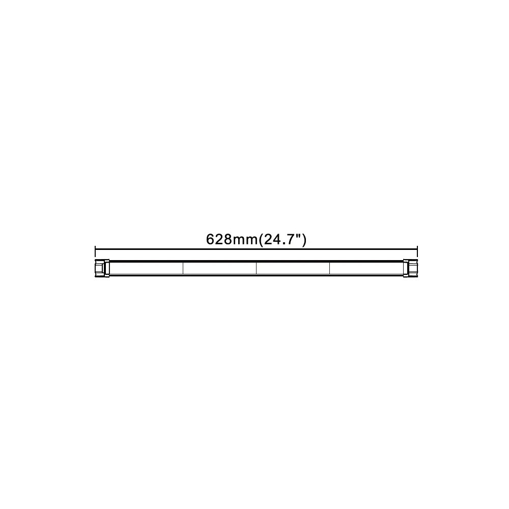 Barre de signalisation LED ambre 12-24V 6 modes 36LED