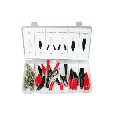 Pinces crocodile électriques 28pcs assortiment
