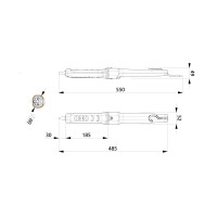 Baladeuse 328 FLUO PL 900lm 24V câble 10m