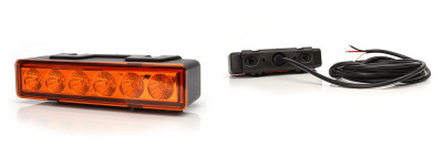 Lampe d'avertissement - LED - 12/24V - orange