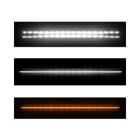 Barre à LED 12212lm 36+72LED 12-24V feu de pos. orange/blanc