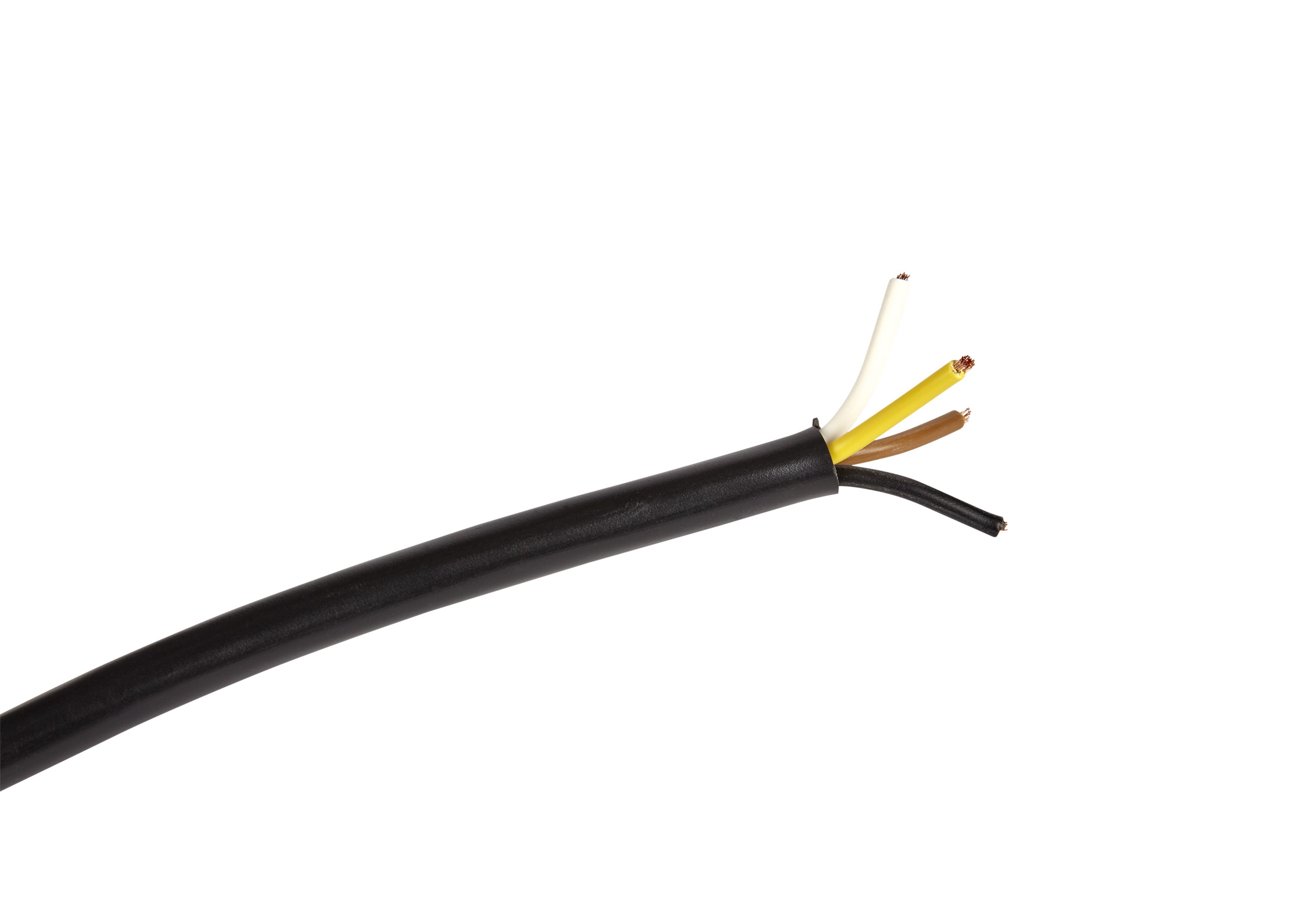 Câble - 4x1.5mm² - 50m - brun/blanc/jaune/noir